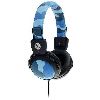 moki camo headphones w/inline mic blue
